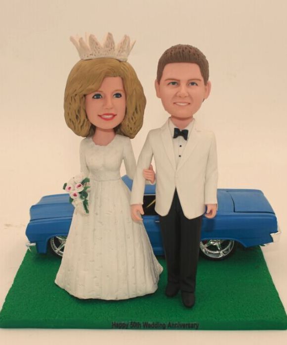 Custom wedding anniversary cake topper