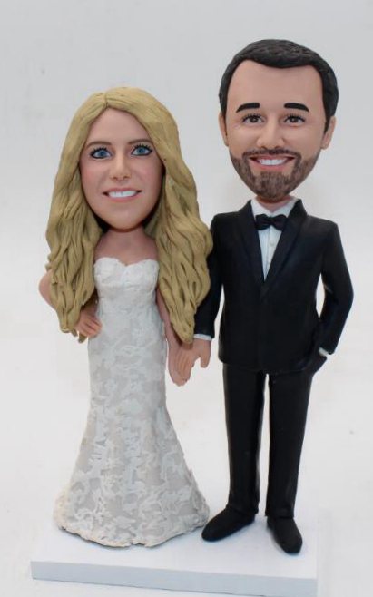 Personalized wedding cake topper looks like you