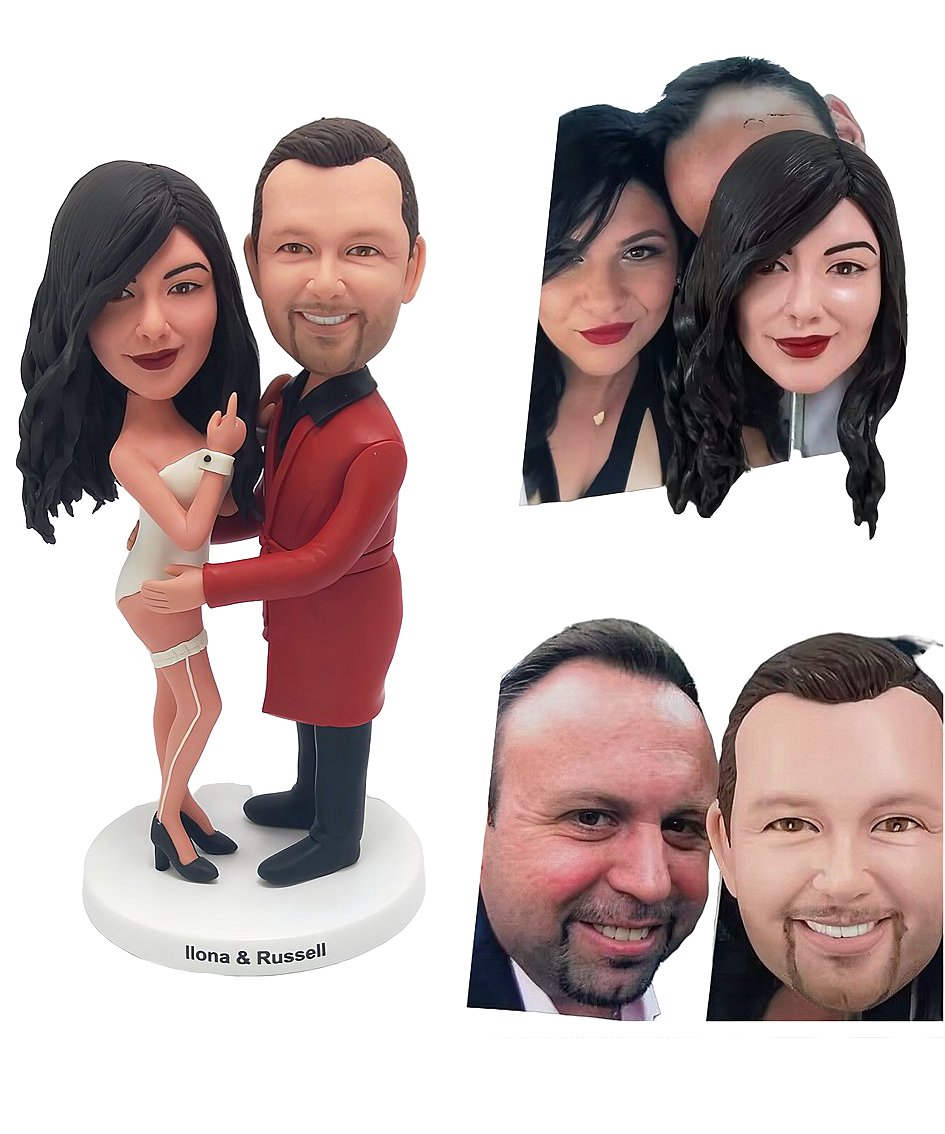 Custom Cool Weeding cake toppers personalized sexy bride playboy groom