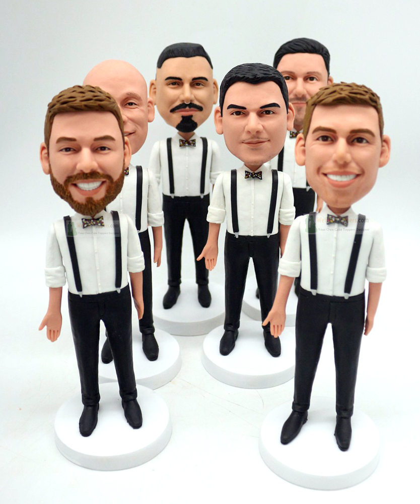 Groomsmen gifts groomsman Custom bobble heads 1-10 sets