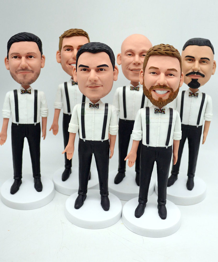 Groomsmen Gifts Custom bobble heads for groomsmen 1-20 sets