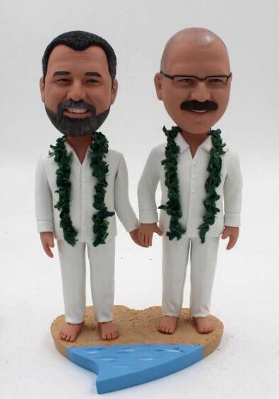 Custom Groom & Groom wedding cake toppers figurines