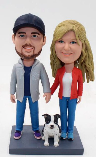 Anniversary couple cake topper figurines create your own