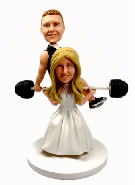 Custom Wedding Bobbleheads Funny Weight Lifting Couples for Personalized  Wedding Cake Topper – BobbleGifts