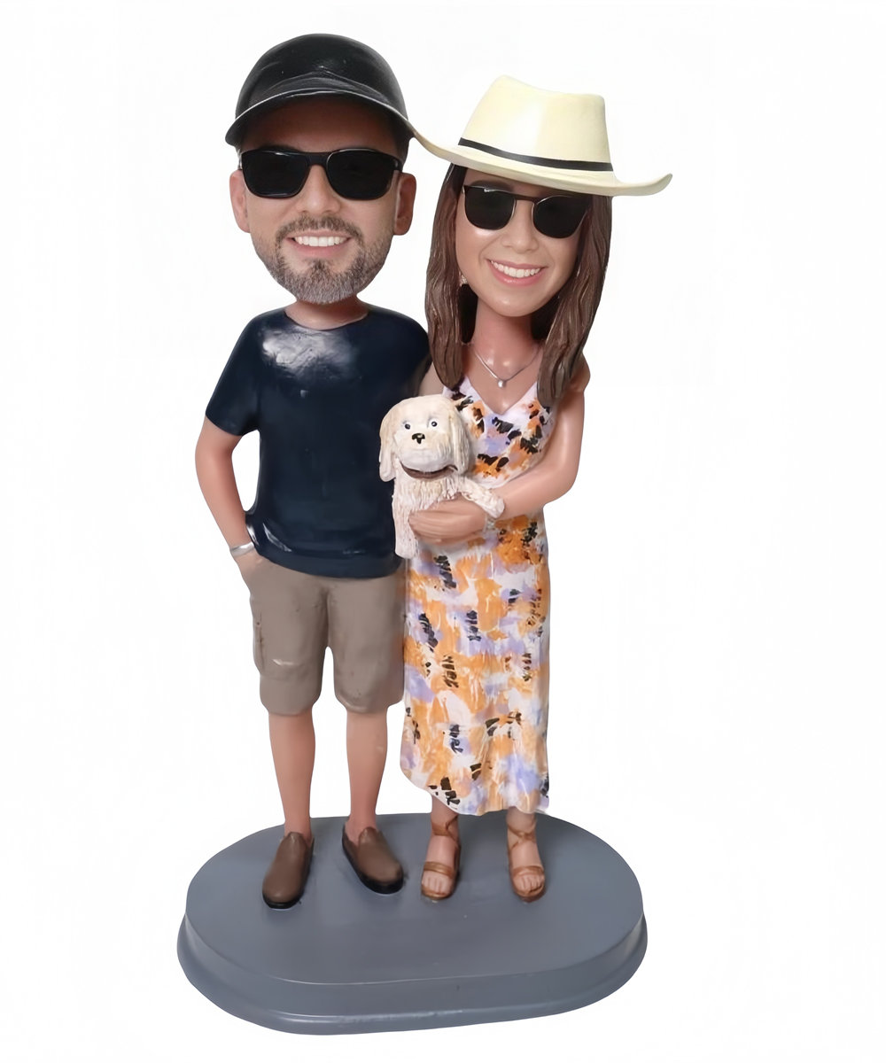 Custom Couple Gifts Custom Cake Toppers Cool Couple With Sunglasses