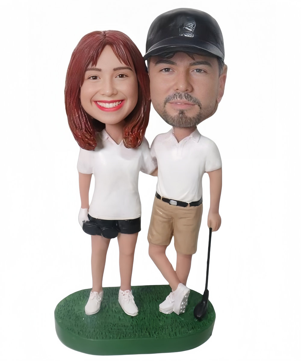 Custom Custom Cake Toppers Figurines Golf Couple Unique Couple Gifts