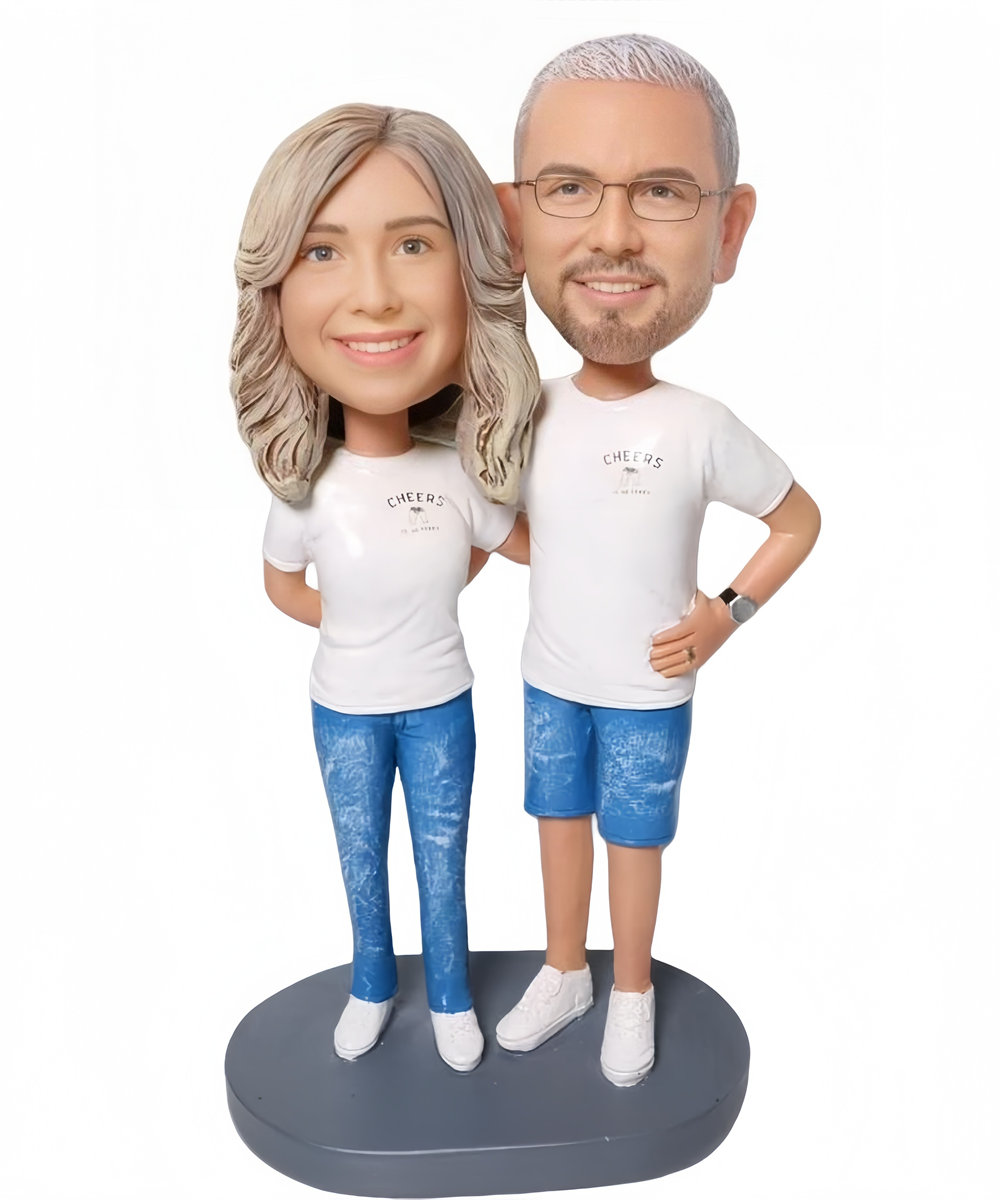 Custom Create Couple Figurines Sweet Couple Cake Toppers Figurines