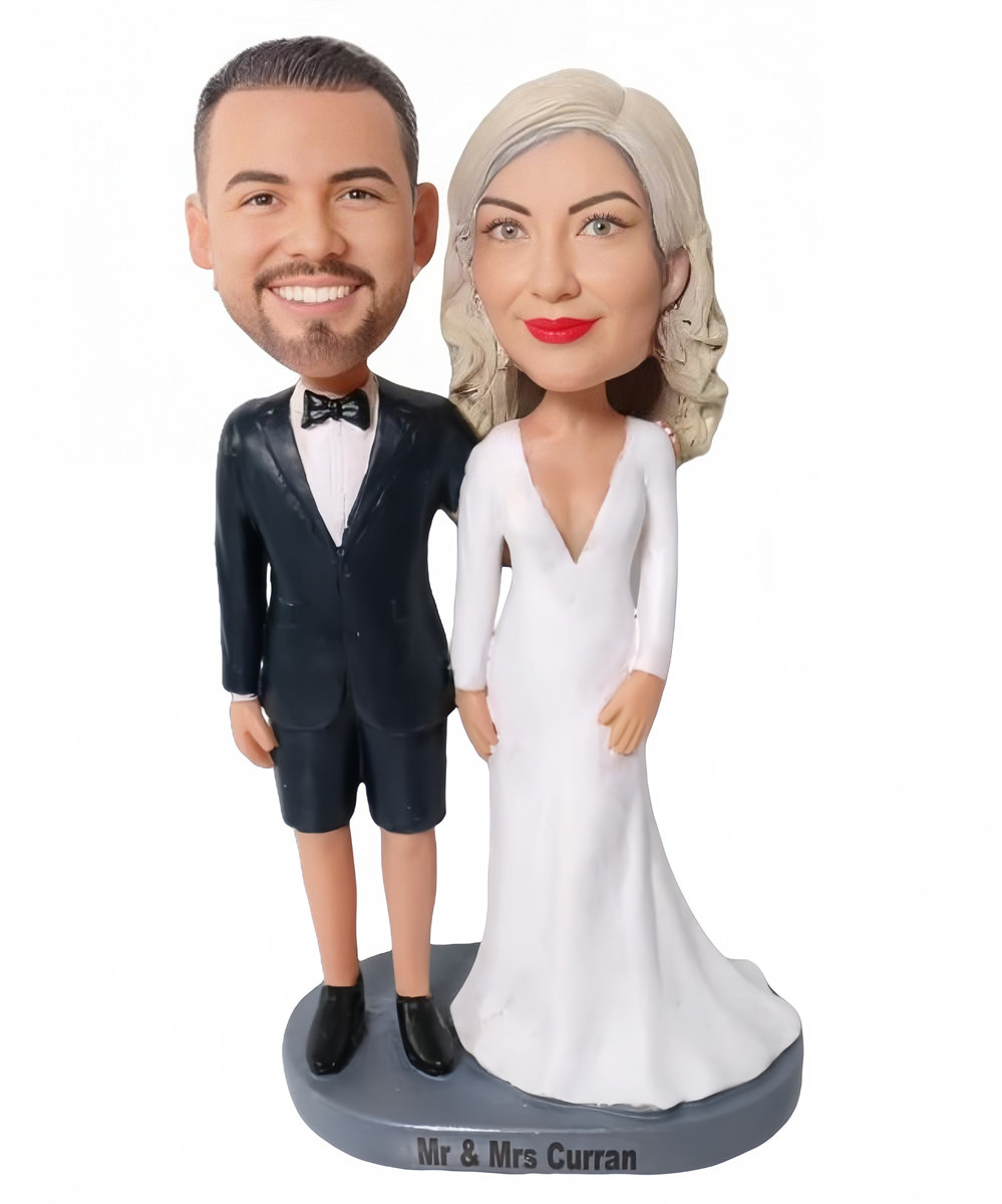 Custom Cute Custom Wedding Cake Toppers Groom In Short Wedding Toppers