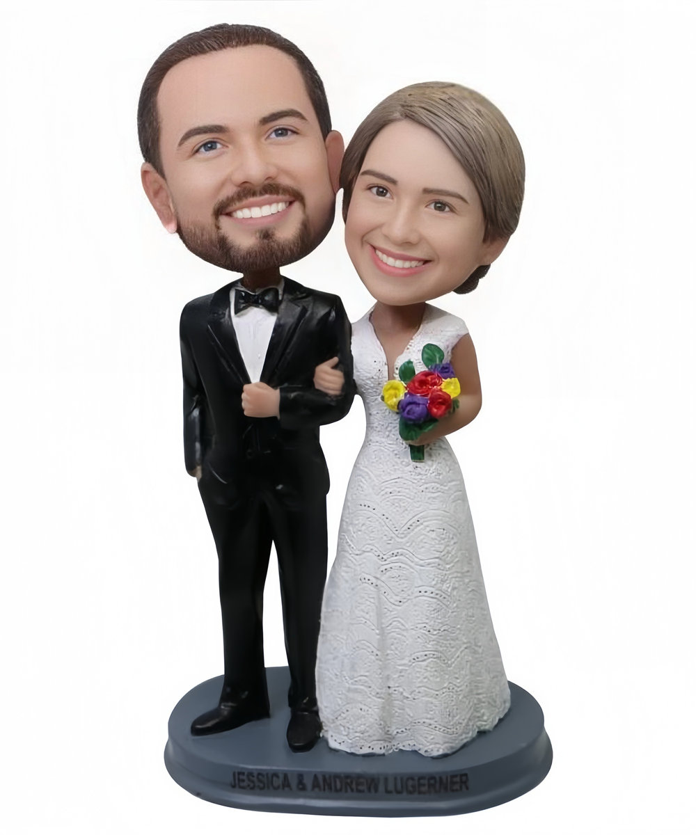 Custom Create Custom Wedding Cake Toppers Sweet Couple Arm In Arm