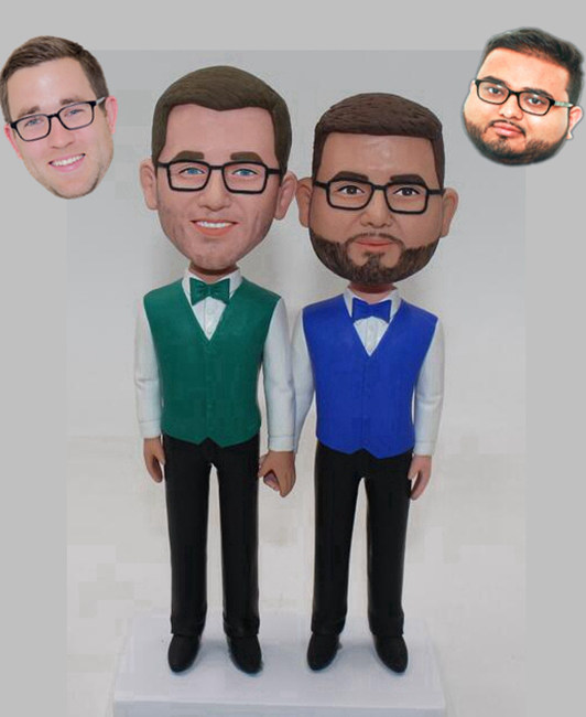 Same 2 grooms wedding cake topper make from your photo