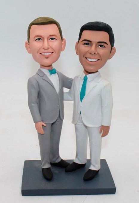 UTF4C Welcome to Fabulous Las Vegas Gay Wedding Cake Topper, Gay Couple  Silhouette, Same Sex Topper, Married In Las Vegas, Party Acrylic Cake  Topper
