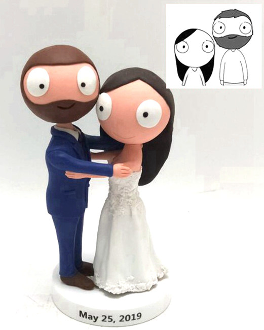 Personalized wedding cake topper made from comics - Custom Wedding Cake
