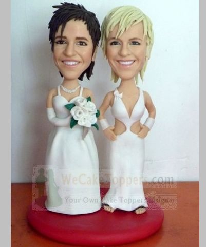 Custom Cake toppers Personalized For 2 Brides